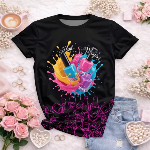 Arte para Camiseta de Nail Designer | Doces Desenhos