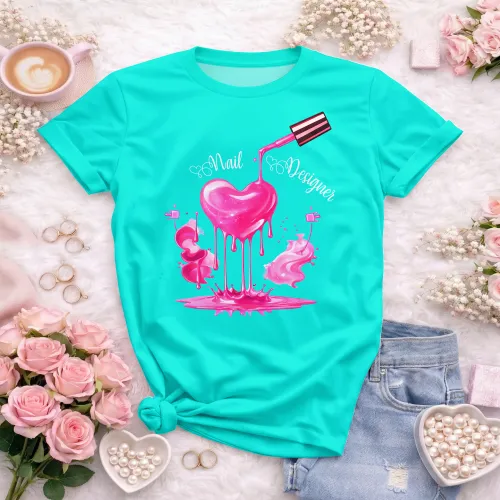 Arte para Camiseta de Nail Designer | Doces Desenhos