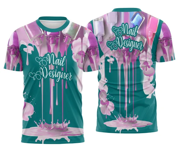 Arte para Camiseta de Nail Designer | Doces Desenhos