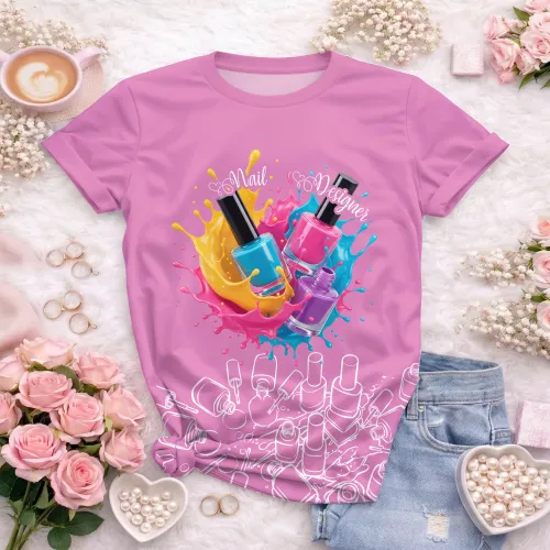Arte para Camiseta de Nail Designer | Doces Desenhos