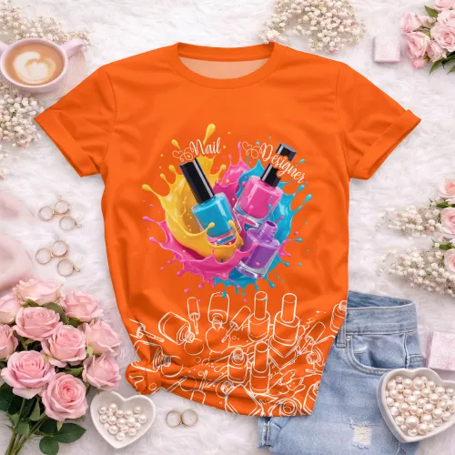 Arte para Camiseta de Nail Designer | Doces Desenhos