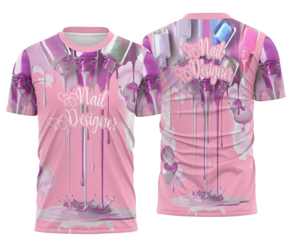 Arte para Camiseta de Nail Designer | Doces Desenhos