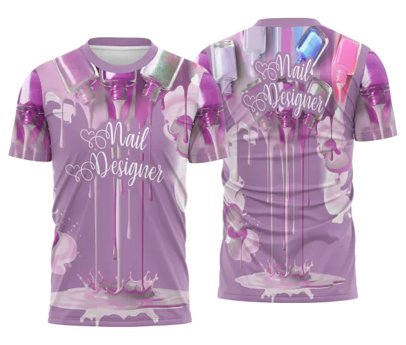 Arte para Camiseta de Nail Designer | Doces Desenhos