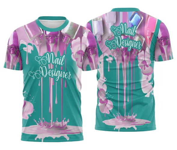 Arte para Camiseta de Nail Designer | Doces Desenhos
