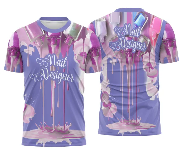 Arte para Camiseta de Nail Designer | Doces Desenhos
