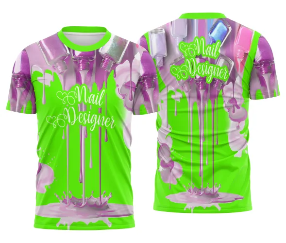 Arte para Camiseta de Nail Designer | Doces Desenhos