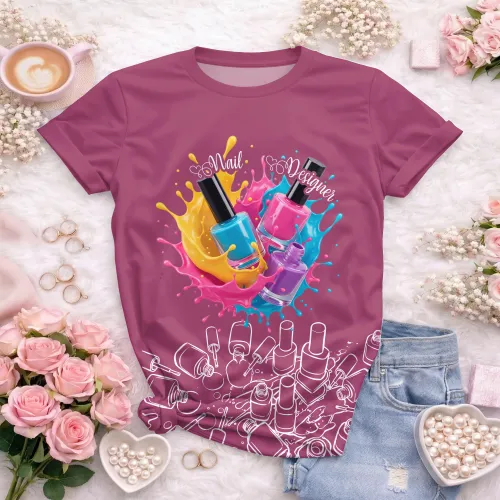 Arte para Camiseta de Nail Designer | Doces Desenhos