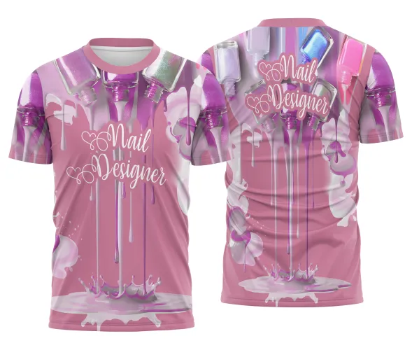 Arte para Camiseta de Nail Designer | Doces Desenhos