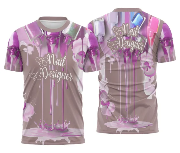 Arte para Camiseta de Nail Designer | Doces Desenhos