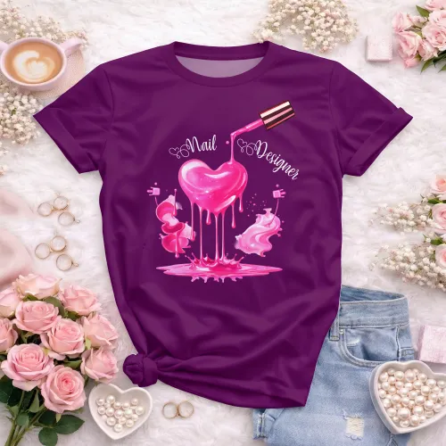 Arte para Camiseta de Nail Designer | Doces Desenhos