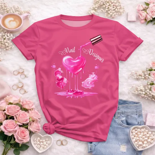 Arte para Camiseta de Nail Designer | Doces Desenhos