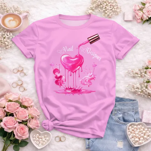Arte para Camiseta de Nail Designer | Doces Desenhos