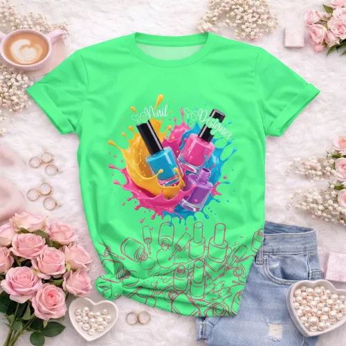 Arte para Camiseta de Nail Designer | Doces Desenhos