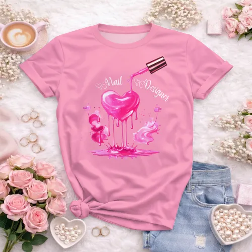 Arte para Camiseta de Nail Designer | Doces Desenhos