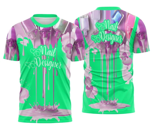 Arte para Camiseta de Nail Designer | Doces Desenhos