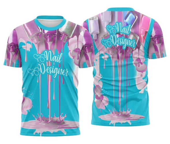 Arte para Camiseta de Nail Designer | Doces Desenhos