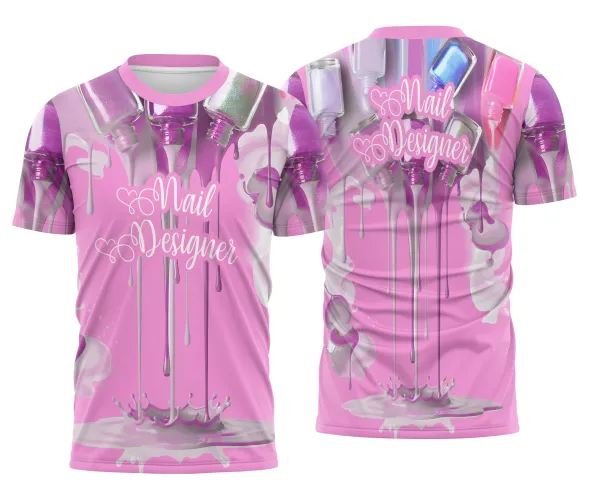 Arte para Camiseta de Nail Designer | Doces Desenhos