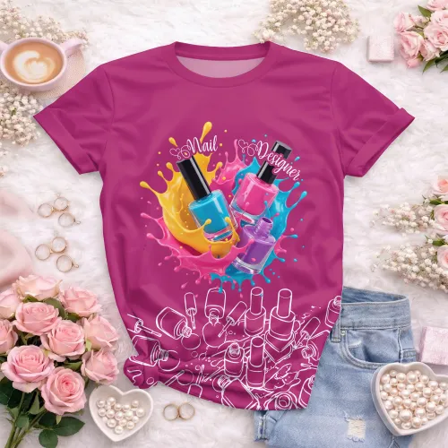 Arte para Camiseta de Nail Designer | Doces Desenhos