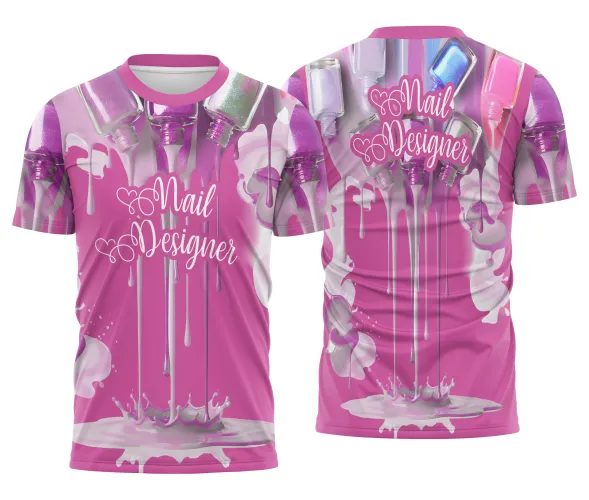 Arte para Camiseta de Nail Designer | Doces Desenhos