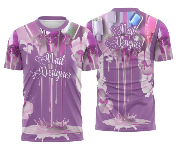 Arte para Camiseta de Nail Designer | Doces Desenhos