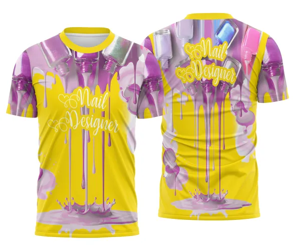 Arte para Camiseta de Nail Designer | Doces Desenhos