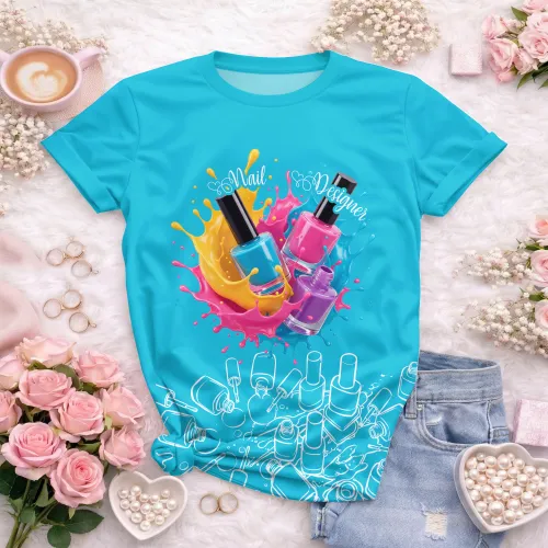 Arte para Camiseta de Nail Designer | Doces Desenhos