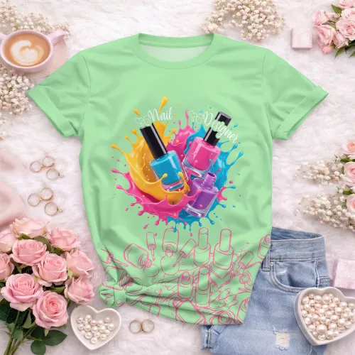 Arte para Camiseta de Nail Designer | Doces Desenhos