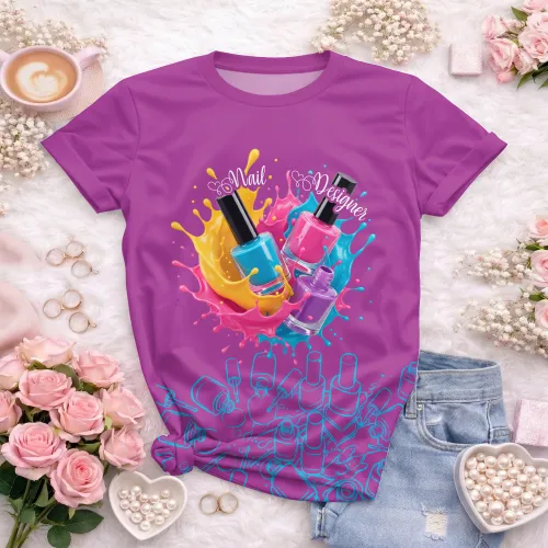 Arte para Camiseta de Nail Designer | Doces Desenhos