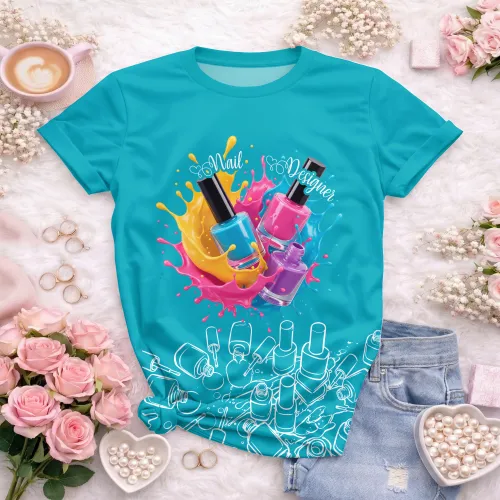 Arte para Camiseta de Nail Designer | Doces Desenhos