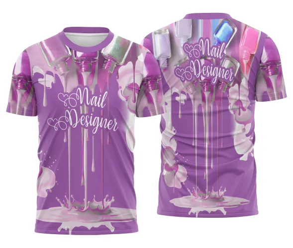 Arte para Camiseta de Nail Designer | Doces Desenhos