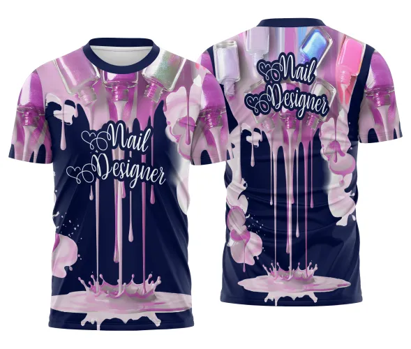 Arte para Camiseta de Nail Designer | Doces Desenhos
