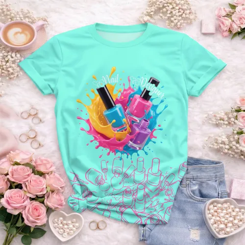 Arte para Camiseta de Nail Designer | Doces Desenhos