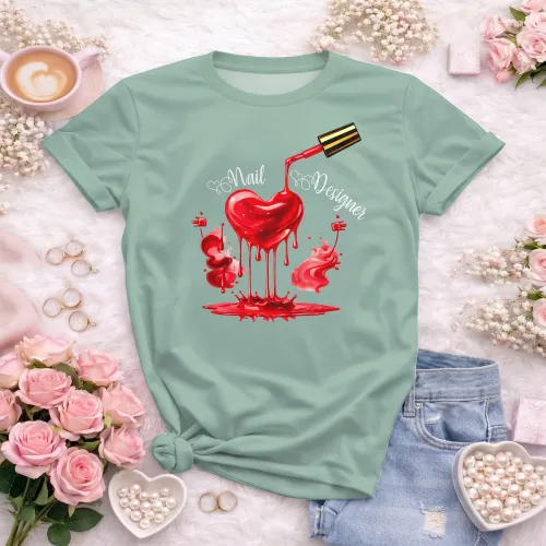 Arte para Camiseta de Nail Designer | Doces Desenhos