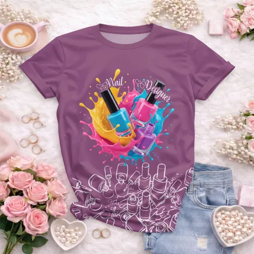 Arte para Camiseta de Nail Designer | Doces Desenhos