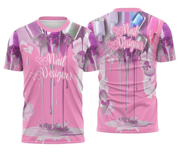 Arte para Camiseta de Nail Designer | Doces Desenhos