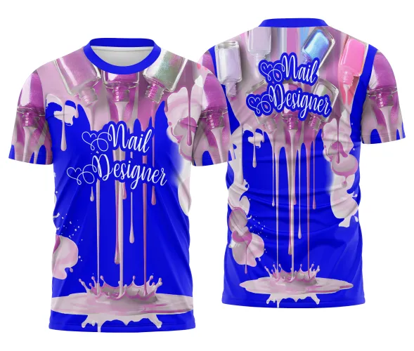 Arte para Camiseta de Nail Designer | Doces Desenhos