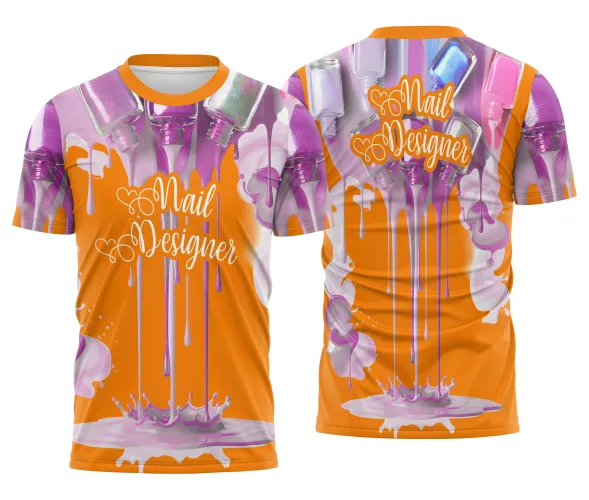 Arte para Camiseta de Nail Designer | Doces Desenhos