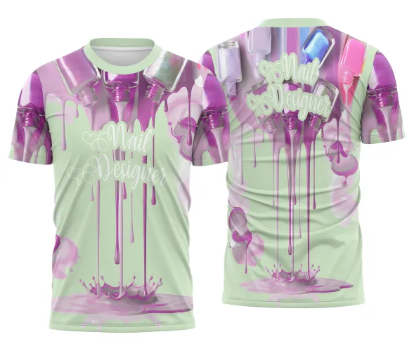 Arte para Camiseta de Nail Designer | Doces Desenhos
