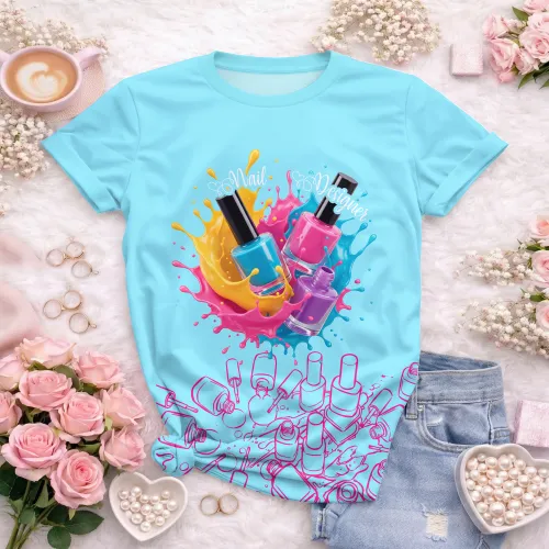 Arte para Camiseta de Nail Designer | Doces Desenhos
