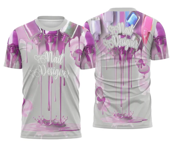 Arte para Camiseta de Nail Designer | Doces Desenhos