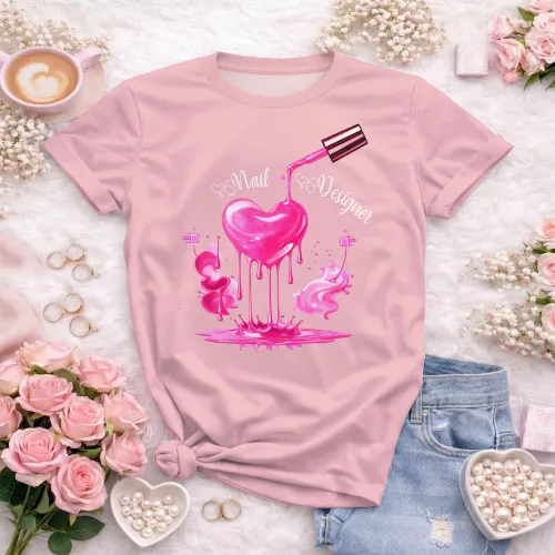 Arte para Camiseta de Nail Designer | Doces Desenhos