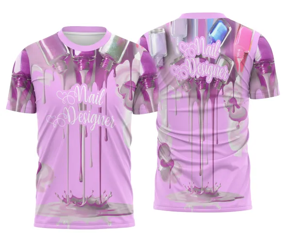 Arte para Camiseta de Nail Designer | Doces Desenhos