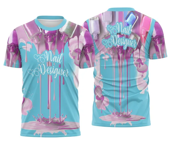 Arte para Camiseta de Nail Designer | Doces Desenhos