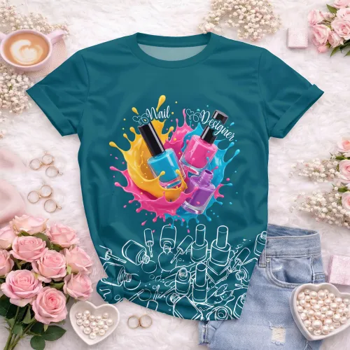 Arte para Camiseta de Nail Designer | Doces Desenhos