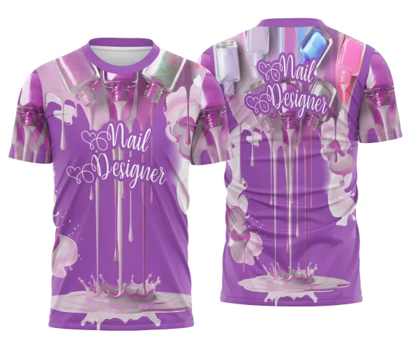 Arte para Camiseta de Nail Designer | Doces Desenhos