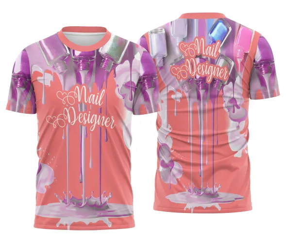 Arte para Camiseta de Nail Designer | Doces Desenhos