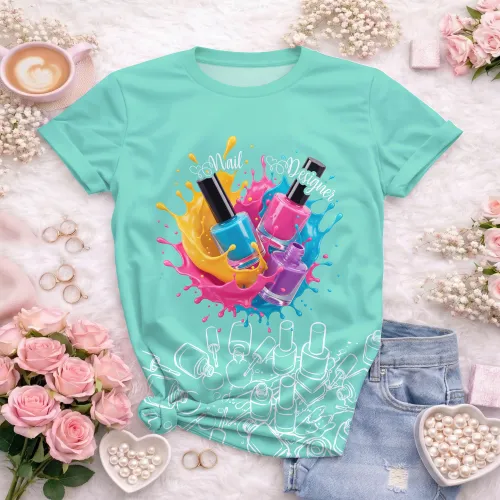 Arte para Camiseta de Nail Designer | Doces Desenhos