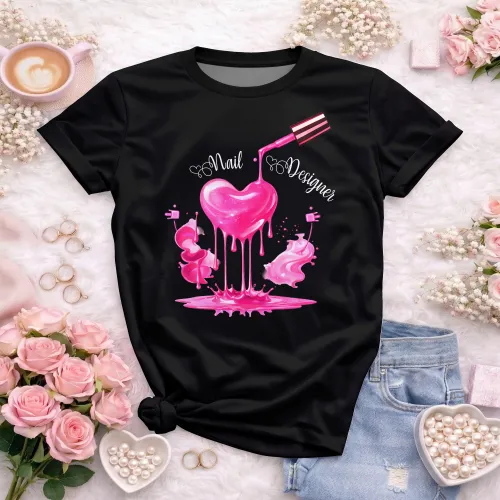 Arte para Camiseta de Nail Designer | Doces Desenhos