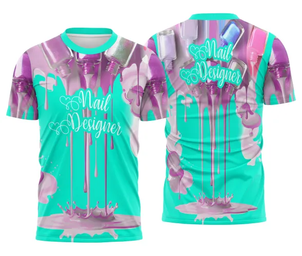Arte para Camiseta de Nail Designer | Doces Desenhos