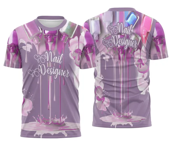 Arte para Camiseta de Nail Designer | Doces Desenhos